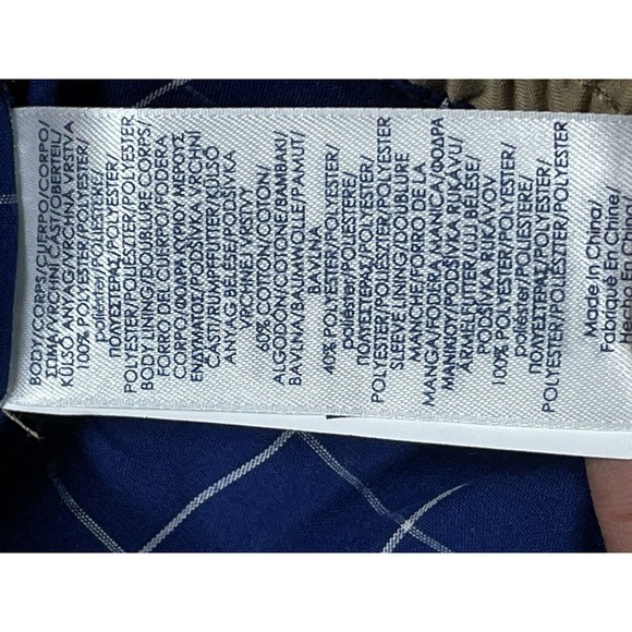 Chaps Jacket Men XL Tan Full‎ Zip Bomber Collared Harrington Lined - Picture 6 of 10